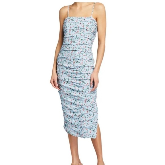 Bardot  Ruched Midi Dress - Size 10 - Picture 1 of 7